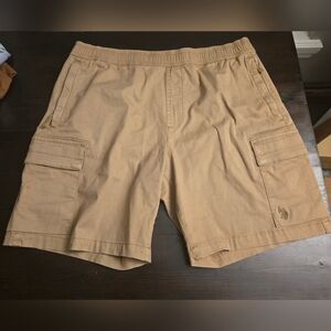 U.S. Polo Assn. Men's Comfort Waist Khaki Cargo Shorts Size L